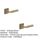 PACK Luxury Antique Brass Door Handle Stepped Square Rose Solid Brass Interior Handle (1)-1