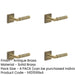 PACK Luxury Antique Brass Door Handle Stepped Square Rose Solid Brass Interior Handle-1