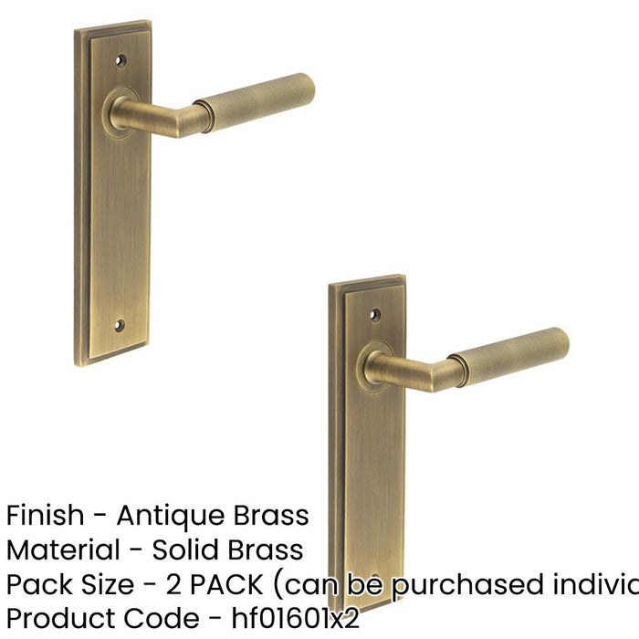PACK Antique Brass Door Handle Latch Backplate with Versatile Options Solid Brass Interior Handle (1)-1