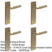 PACK Antique Brass Door Handle Latch Backplate with Versatile Options Solid Brass Interior Handle-1