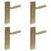 PACK Antique Brass Door Handle Latch Backplate with Versatile Options Solid Brass Interior Handle