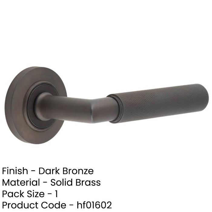 Luxury Solid Brass Door Handle Chamfered Rose Dark Bronze Finish Solid Brass Interior Handle-1