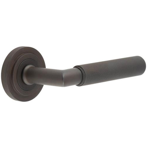 Luxury Solid Brass Door Handle Stepped Rose Dark Bronze Finish Solid Brass Interior Handle