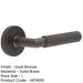 Luxury Solid Brass Door Handle Knurled Rose Dark Bronze Finish Solid Brass Interior Handle (1)-1