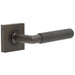 Elegant Dark Bronze Door Handle Square Rose Premium Interiors Solid Brass Interior Handle