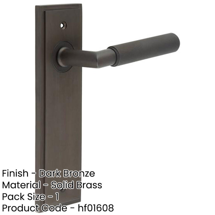 Luxury Dark Bronze Door Handle Latch Backplate with Versatile Mounting Options Solid Brass Interior Handle-1