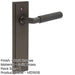 Luxury Dark Bronze Door Handle Latch Backplate with Versatile Mounting Options Solid Brass Interior Handle-1