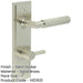 Satin Nickel Bathroom Door Handle with Turn Release Backplate Solid Brass Interior Handle-1