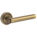 Elegant Antique Brass Door Handle with Customizable Roses Solid Brass Interior Handle