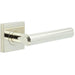 Elegant Square Plain Door Handle Polished Nickel Finish Solid Brass Interior Handle