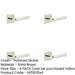 PACK Elegant Square Plain Door Handle Polished Nickel Finish Solid Brass Interior Handle-1