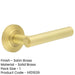 Premium Chamfered Rose Door Handle Satin Brass Finish Solid Brass Interior Handle-1