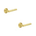 PACK Luxurious Satin Brass Reeded Door Handle with Customizable Roses Solid Brass Interior Handle (1)