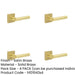 PACK Elegant Square Satin Brass Door Handle Stylish Interiors Solid Brass Interior Handle-1