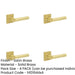 PACK Premium Square Stepped Door Handle Satin Brass Finish Solid Brass Interior Handle-1