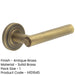 Luxurious Stepped Rose Door Handle Antique Brass Finish Solid Brass Interior Handle-1