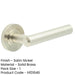 Luxurious Satin Nickel Door Handle with Customizable Roses Solid Brass Interior Handle-1