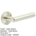 Luxurious Satin Nickel Door Handle with Chamfered Rose Design Solid Brass Interior Handle-1