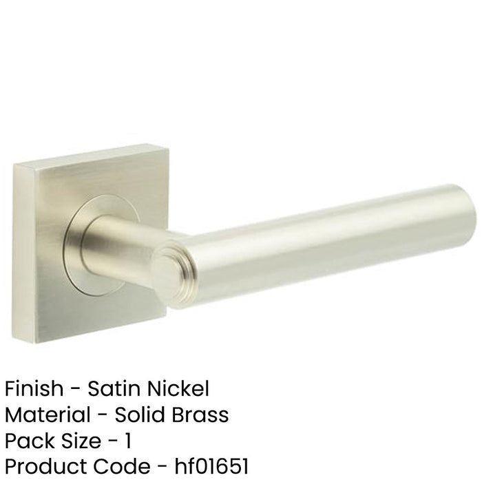 Elegant Satin Nickel Square Door Handle Luxurious Interiors Solid Brass Interior Handle (1)-1