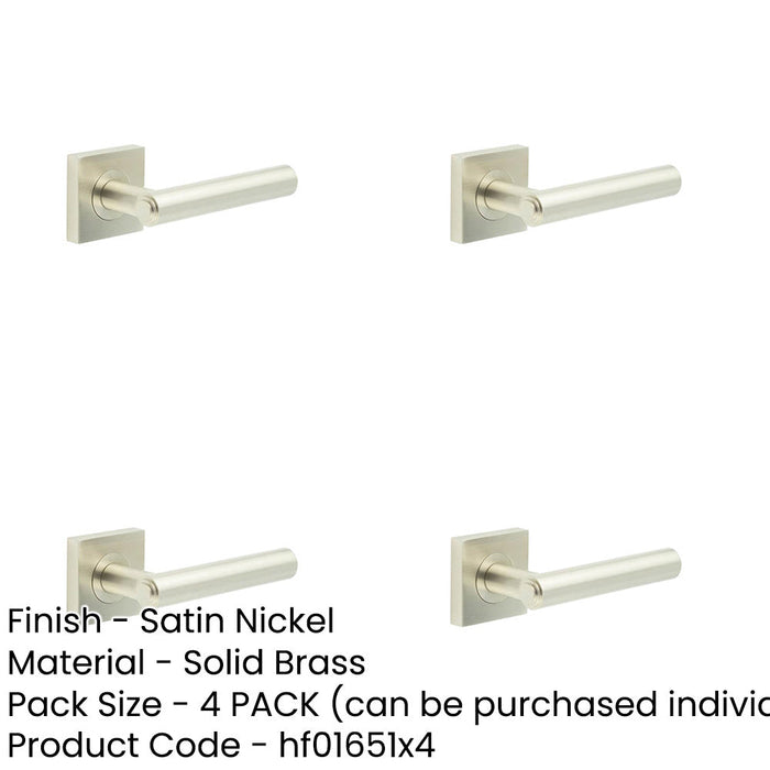 PACK Elegant Satin Nickel Square Door Handle Luxurious Interiors Solid Brass Interior Handle (1)-1