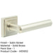 Luxurious Satin Nickel Square Door Handle Stylish Interiors Solid Brass Interior Handle-1