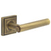 Luxurious Square Stepped Antique Brass Door Handle Home Solid Brass Interior Handle