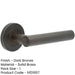 Elegant Dark Bronze Door Handle with Customizable Roses Solid Brass Interior Handle-1