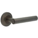 Elegant Chamfered Rose Dark Bronze Door Handle Luxurious Interiors Solid Brass Interior Handle