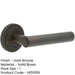 Luxurious Dark Bronze Door Handle with Stepped Rose Design Solid Brass Interior Handle-1