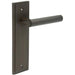 Elegant Square Dark Bronze Door Handle Luxurious Interiors Solid Brass Interior Handle