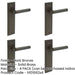 PACK Elegant Square Dark Bronze Door Handle Luxurious Interiors Solid Brass Interior Handle-1