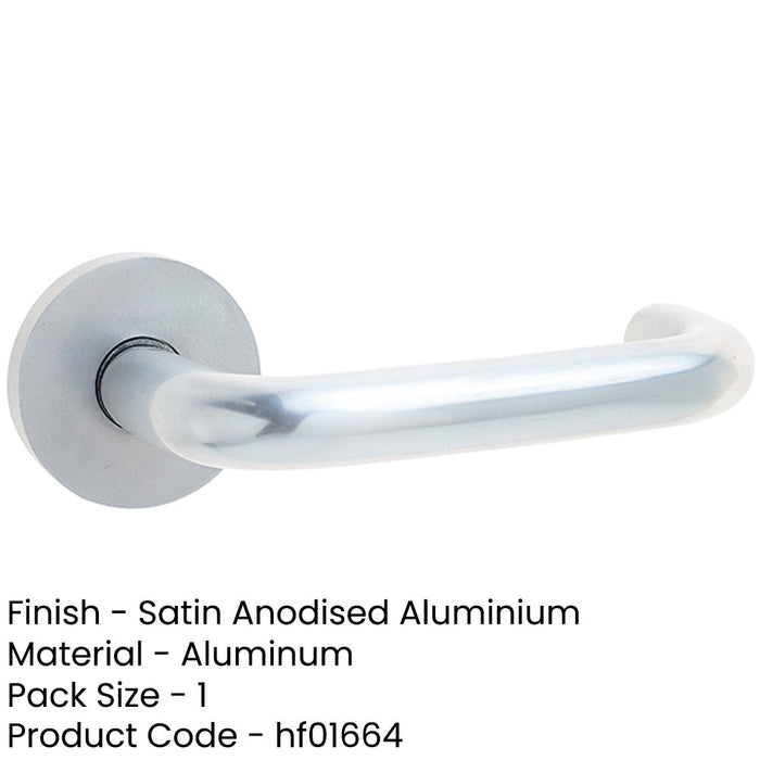 Satin Anodised Aluminium 19mm Round Handle Rose Lightweight Stylish Interior Handle-1