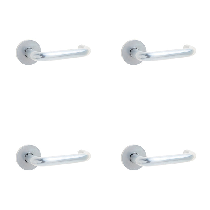 PACK Satin Anodised Aluminium 19mm Round Handle Rose Lightweight Stylish Interior Handle