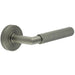 Stylish Three Diamond Knurled Door Handle Metal Finish Interior Handle