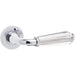 Elegant Fluted Glass Door Handle Polished Chrome Interior Handle