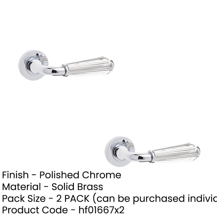 PACK Elegant Fluted Glass Door Handle Polished Chrome Interior Handle (1)-1