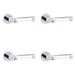 PACK Elegant Glass Polished Chrome Door Handle Modern Interiors Interior Handle