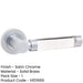 Elegant Glass Satin Chrome Door Handle Rose Interior Handle-1