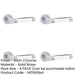 PACK Elegant Glass Satin Chrome Door Handle Rose Interior Handle-1