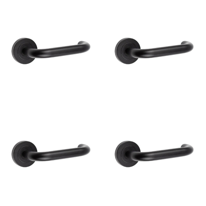 PACK Sleek Black Stainless Steel Door Handle Modern Interiors Interior Handle