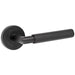 Stylish Mitred Knurled Black Door Handle Modern Interiors Interior Handle