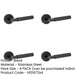 PACK Stylish Mitred Knurled Black Door Handle Modern Interiors Interior Handle-1