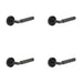 PACK Stylish Three Diamond Knurled Black Door Handle Modern Spaces Interior Handle