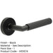 Durable Three Linear Knurled Door Handle Black Finish Interior Handle-1