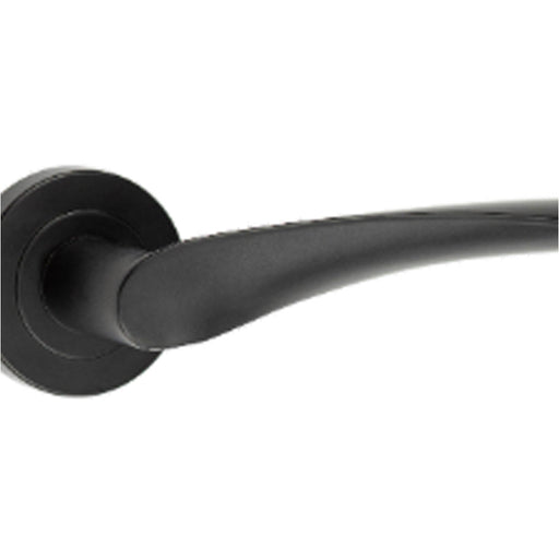 Elegant Matt Black Lever Door Handle Modern Spaces Interior Handle