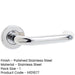 Contemporary 19mm Door Handle with Sprung Rose Polished Grade Stainless Steel Interior Handle-1
