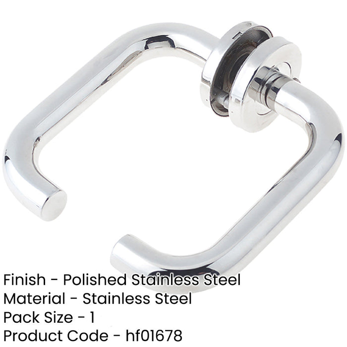Premium 19mm Polished Stainless Steel Door Handle Rose Grade Interior Handle-1
