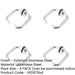 PACK Premium 19mm Polished Stainless Steel Door Handle Rose Grade Interior Handle-1