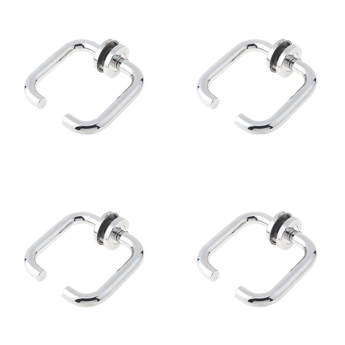 PACK Premium 19mm Polished Stainless Steel Door Handle Rose Grade Interior Handle