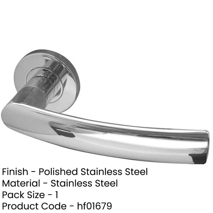 Premium Polished Stainless Steel Door Handle Rose Grade Interior Handle-1